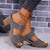 Chunky Heel Plaid Sandals – Summer Round Toe Slides for Women My Store