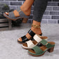 Chunky Heel Plaid Sandals – Summer Round Toe Slides for Women My Store