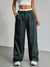 High Waist Stripe Printed Straight Leg Pants with Pockets – Women’s Casual Trousers My Store