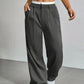 High Waist Stripe Printed Straight Leg Pants with Pockets – Women’s Casual Trousers My Store