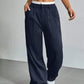 High Waist Stripe Printed Straight Leg Pants with Pockets – Women’s Casual Trousers My Store