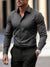 Men’s Summer Solid Color Button-Down Shirt – Casual Business Long Sleeve My Store