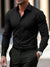 Men’s Summer Solid Color Button-Down Shirt – Casual Business Long Sleeve My Store