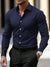 Men’s Summer Solid Color Button-Down Shirt – Casual Business Long Sleeve My Store