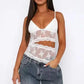 Women’s Lace Backless V-Neck Bralette – Candy Color Sling Tank Top - ZNN Deals