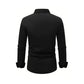 Men’s Summer Solid Color Button-Down Shirt – Casual Business Long Sleeve My Store