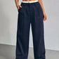High Waist Stripe Printed Straight Leg Pants with Pockets – Women’s Casual Trousers My Store